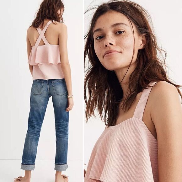 Texture & Thread Tiered Tank Top Black - Picture 10 of 10